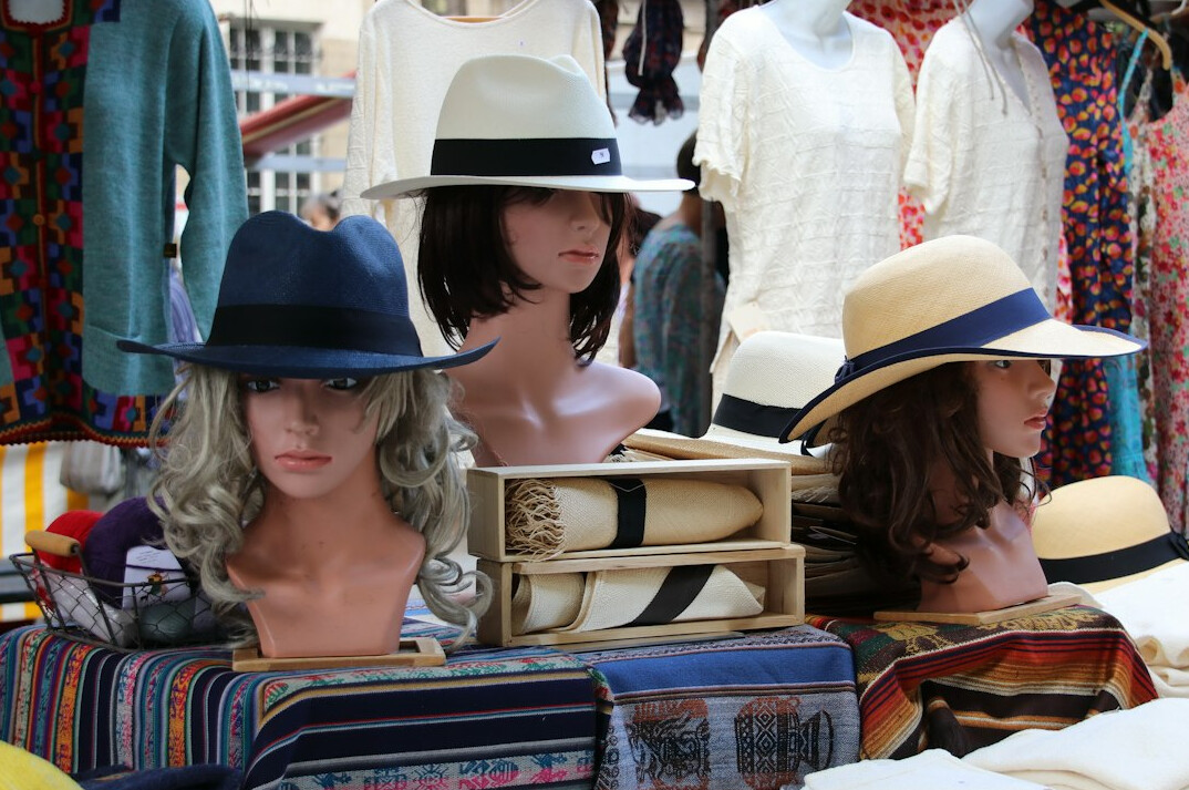 Fashion rack with stylish summer clothes in a boutique